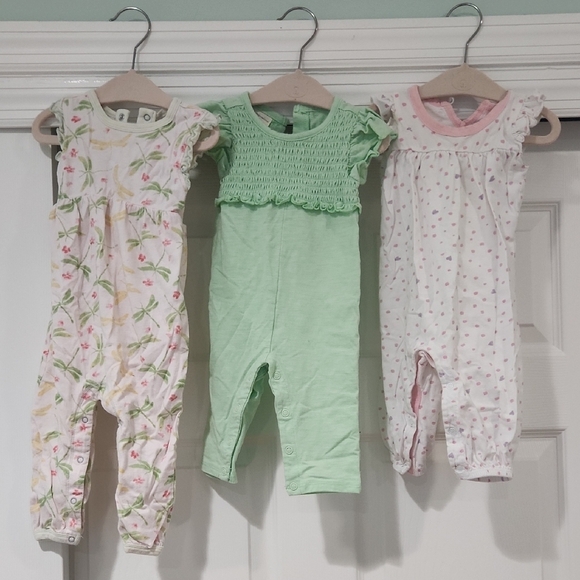 The Honest Company Other - Baby Rompers Set - Floral, Green, Pink